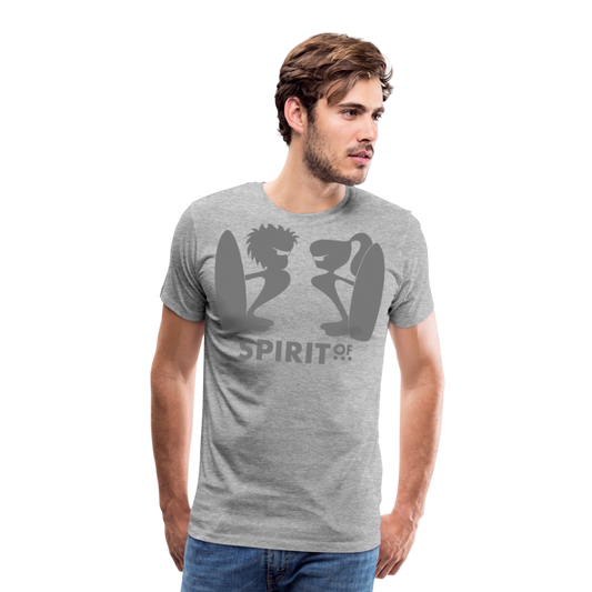 Camiseta Premium 150 Gris (Hombre) - Spiritof Surf Grey Shapes - heather grey