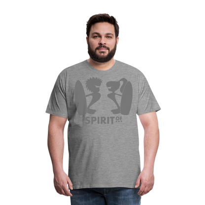 Camiseta Premium 150 Gris (Hombre) - Spiritof Surf Grey Shapes - heather grey