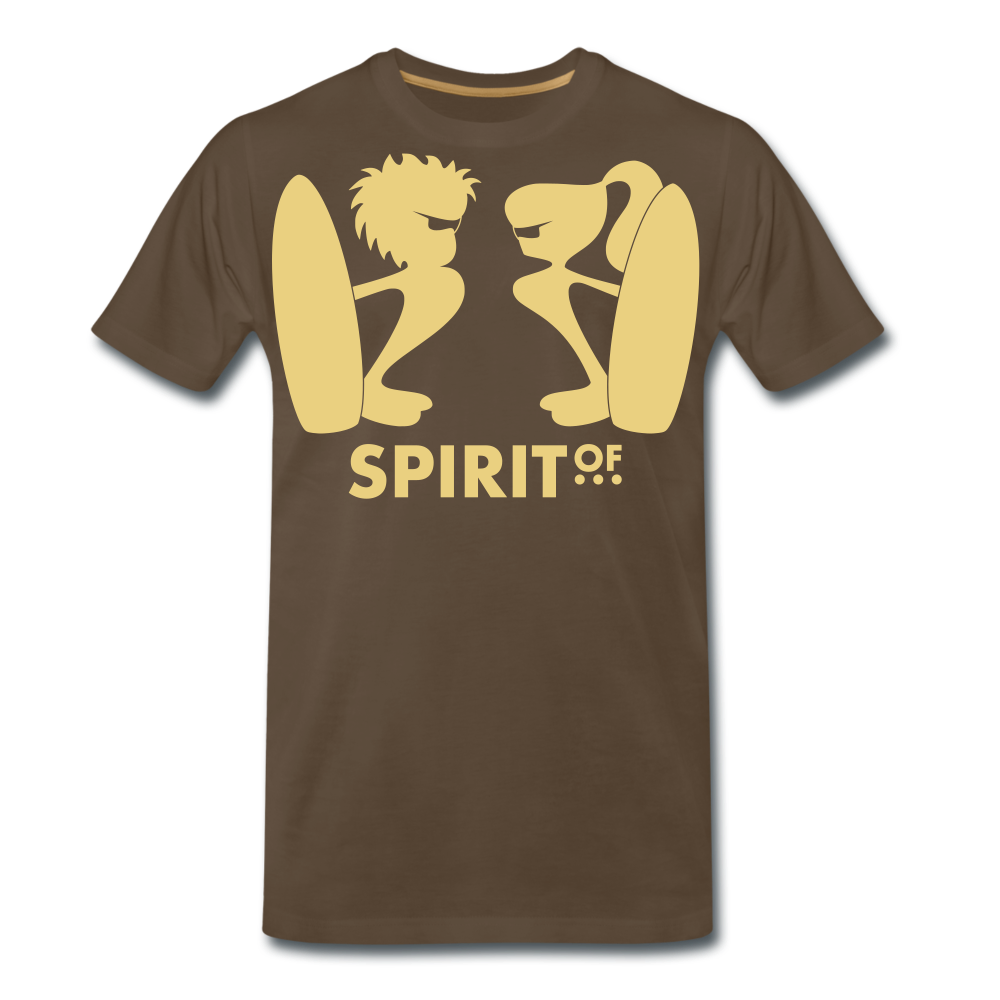 Camiseta Premium 150 Marrón Noble (Hombre) - Spiritof Surf Cream Shapes - noble brown