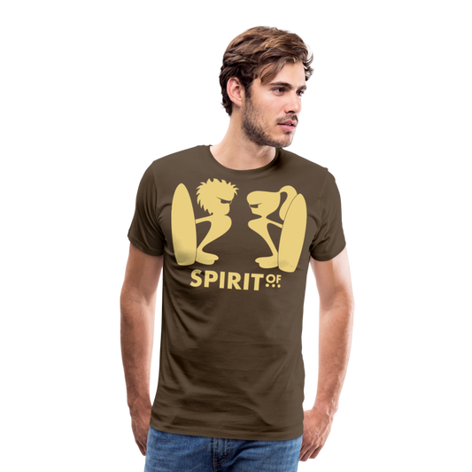 Camiseta Premium 150 Marrón Noble (Hombre) - Spiritof Surf Cream Shapes - noble brown