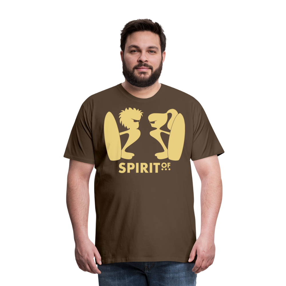 Camiseta Premium 150 Marrón Noble (Hombre) - Spiritof Surf Cream Shapes - noble brown