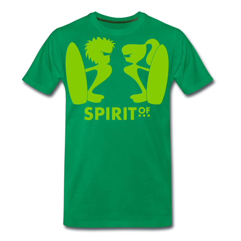 Camiseta Premium 150 Verde (Hombre) - Spiritof Surf AppleGreen Shapes - kelly green