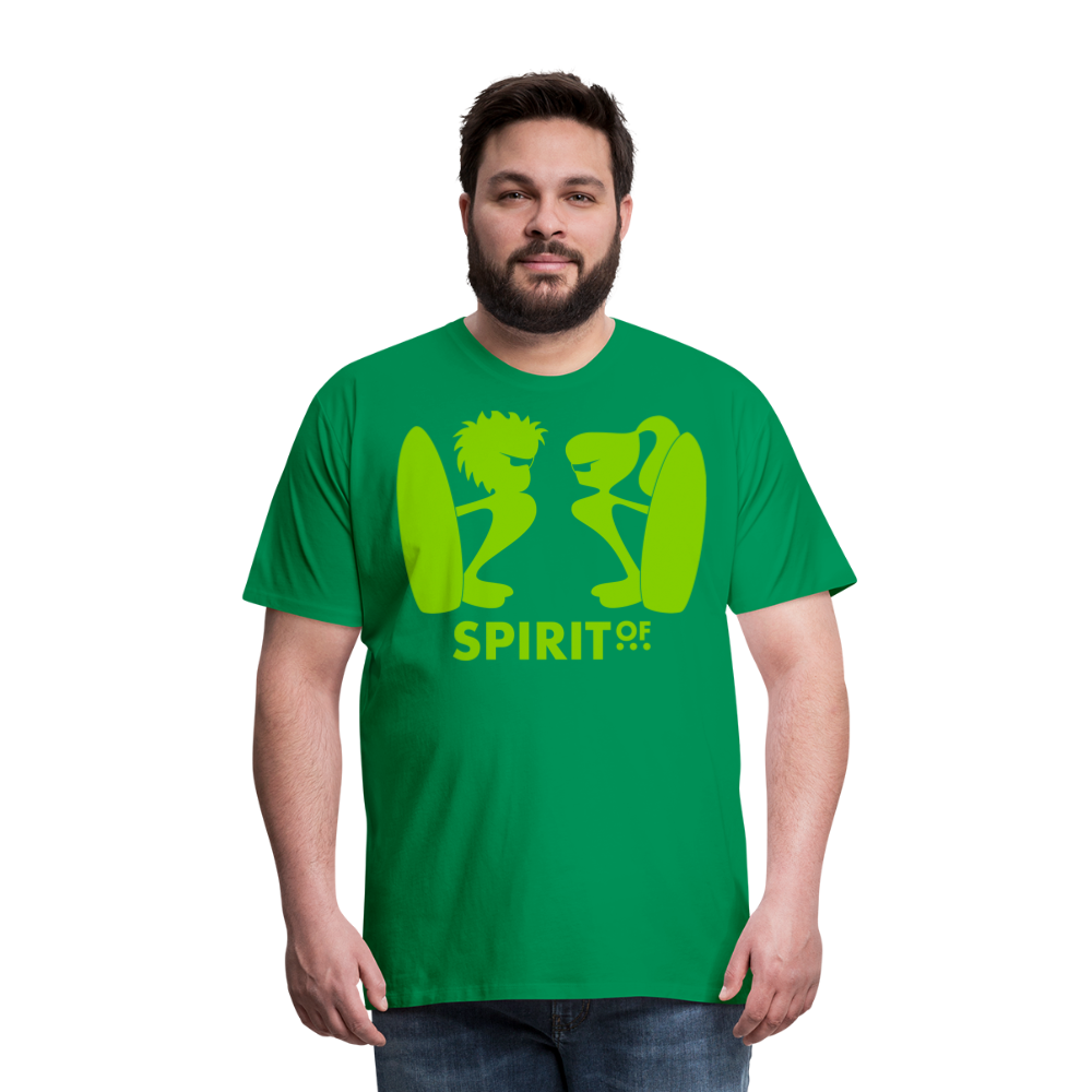 Camiseta Premium 150 Verde (Hombre) - Spiritof Surf AppleGreen Shapes - kelly green