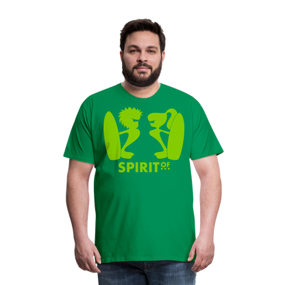 Camiseta Premium 150 Verde (Hombre) - Spiritof Surf AppleGreen Shapes - kelly green