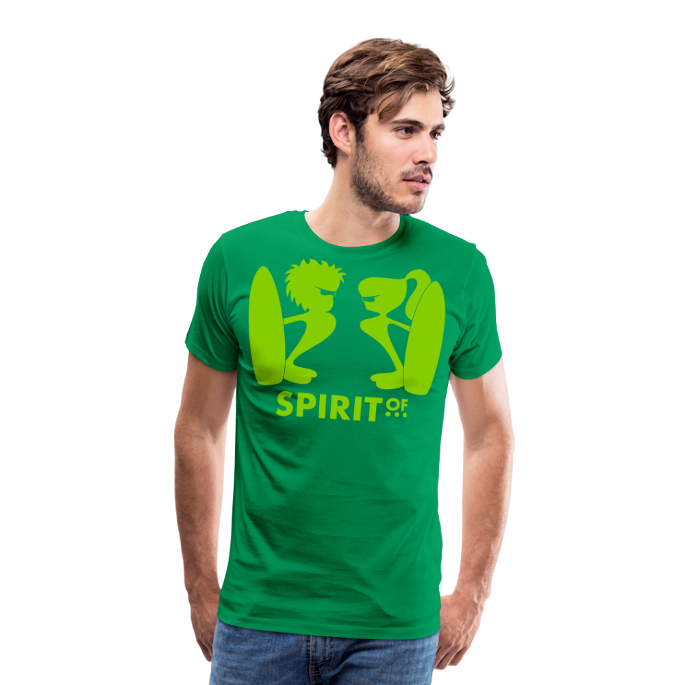 Camiseta Premium 150 Verde (Hombre) - Spiritof Surf AppleGreen Shapes - kelly green