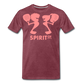 Camiseta Premium 150 Burdeos (Hombre) - Spiritof Pádel Pink Shapes - heather burgundy