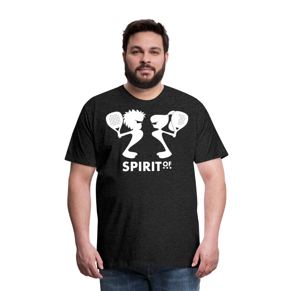 Camiseta Premium 150 Antracita (Hombre) - Spiritof Pádel White Shapes - charcoal grey