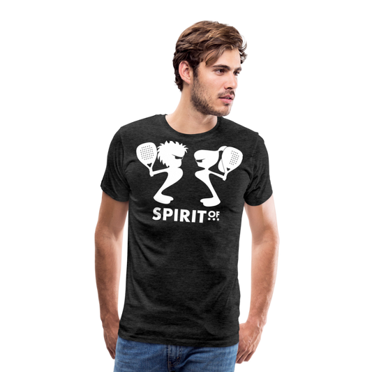 Camiseta Premium 150 Antracita (Hombre) - Spiritof Pádel White Shapes - charcoal grey