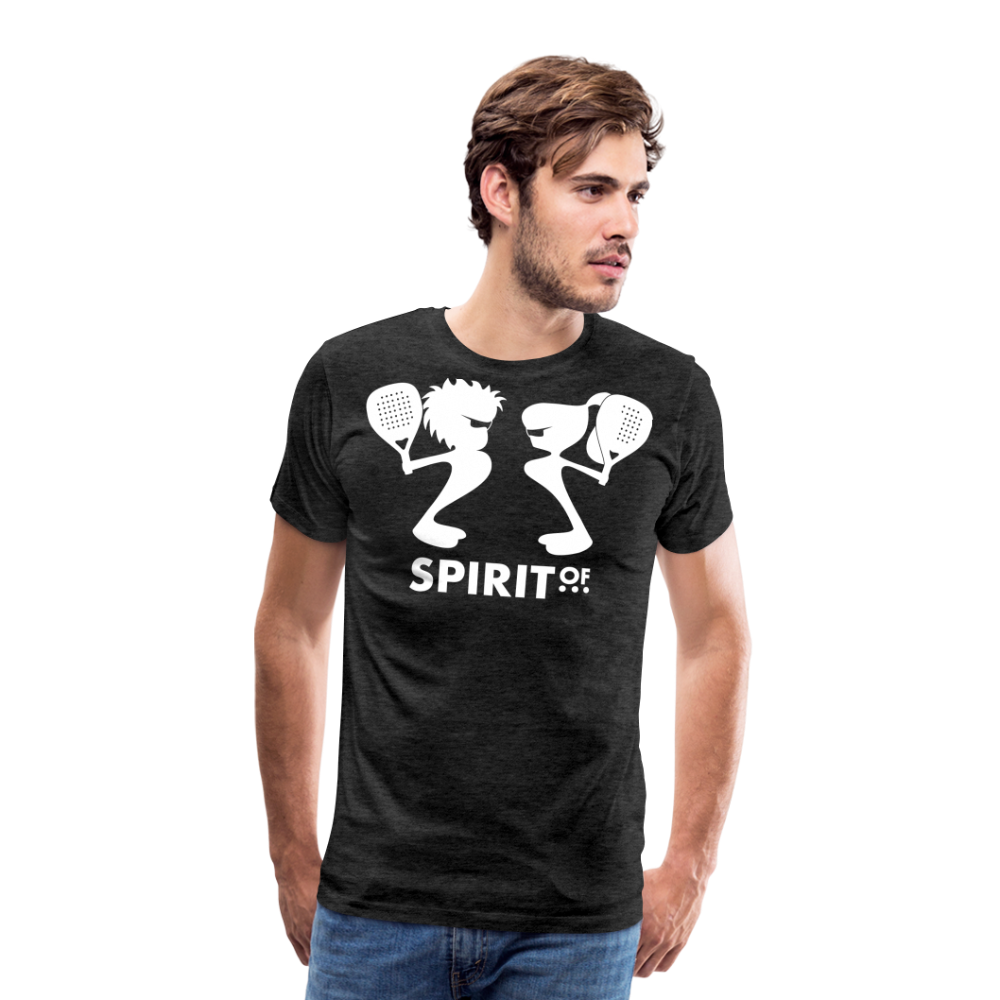 Camiseta Premium 150 Antracita (Hombre) - Spiritof Pádel White Shapes - charcoal grey