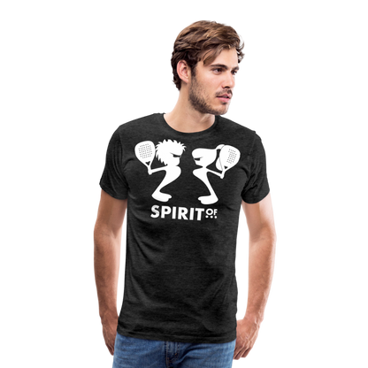 Camiseta Premium 150 Antracita (Hombre) - Spiritof Pádel White Shapes - charcoal grey