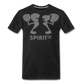 Camiseta Premium 150 Negra (Hombre) - Spiritof Pádel Grey Shapes - black