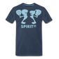 Camiseta Premium 150 Azul Marino (Hombre) - Spiritof Pádel SkyBlue Shapes - navy