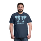 Camiseta Premium 150 Azul Marino (Hombre) - Spiritof Pádel SkyBlue Shapes - navy