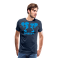 Camiseta Premium 150 Azul Marino (Hombre) - Spiritof Pádel LightBlue Shapes - navy