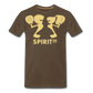 Camiseta Premium 150 Marrón (Hombre) - Spiritof Pádel Cream Shapes - noble brown