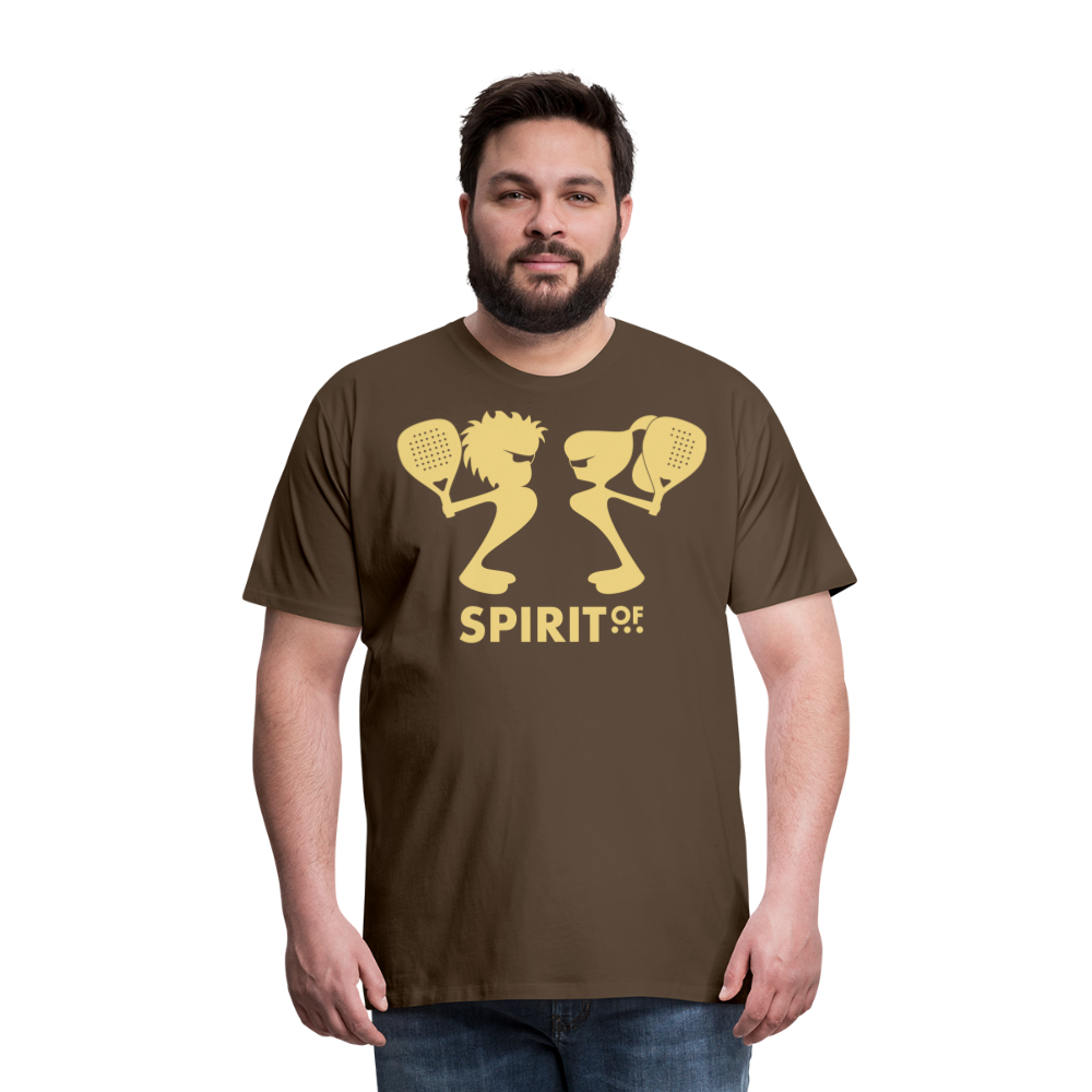 Camiseta Premium 150 Marrón (Hombre) - Spiritof Pádel Cream Shapes - noble brown