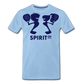 Camiseta Premium 150 Azul Cielo (Hombre) - Spiritof Pádel Navy Shapes - sky