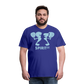 Camiseta Premium 150 Azul Intenso (Hombre) - Spiritof Pádel SkyBlue Shapes - royal blue