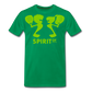 Camiseta Premium 150 Verde (Hombre) - Spiritof Pádel AppleGreen Shapes - kelly green