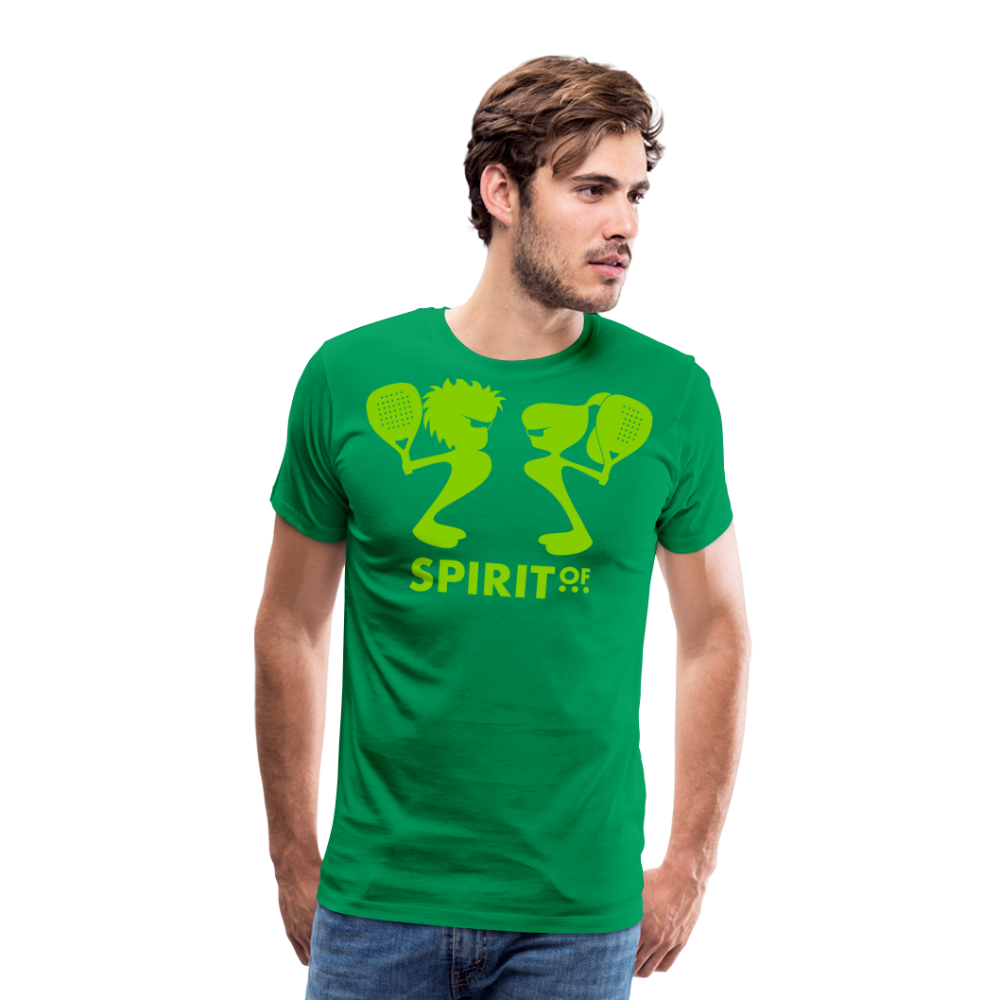Camiseta Premium 150 Verde (Hombre) - Spiritof Pádel AppleGreen Shapes - kelly green