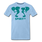 Camiseta Premium 150 Azul cielo (Hombre) - Spiritof Pádel EmeraldGreen Shapes - sky