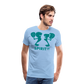Camiseta Premium 150 Azul cielo (Hombre) - Spiritof Pádel EmeraldGreen Shapes - sky