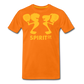 Camiseta Premium 150 Naranja (Hombre) - Spiritof Pádel YellowGold Shapes - orange