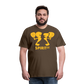 Camiseta Premium 150 Marrón (Hombre) - Spiritof Pádel YellowGold Shapes - noble brown