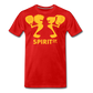 Camiseta Premium 150 Roja (Hombre) - Spiritof Pádel YellowGold Shapes - red
