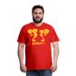 Camiseta Premium 150 Roja (Hombre) - Spiritof Pádel YellowGold Shapes - red