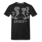 Camiseta Premium 150 Negra (Hombre) - Spiritof Gym Grey Shapes - black