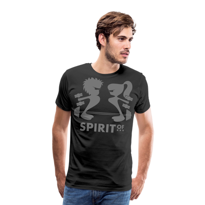 Camiseta Premium 150 Negra (Hombre) - Spiritof Gym Grey Shapes - black