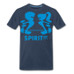 Camiseta Premium 150 Azul Marino (Hombre) - Spiritof Gym LightBlue Shapes - navy