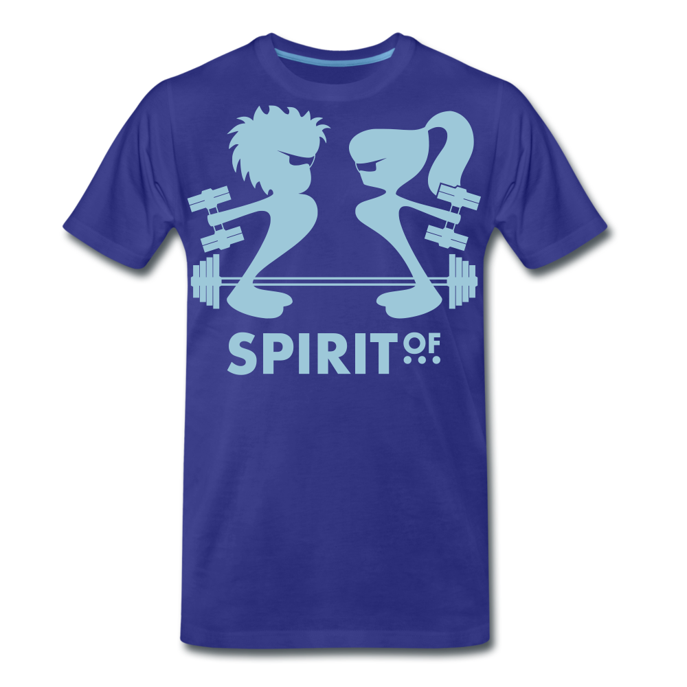 Camiseta Premium 150 Azul Intenso (Hombre) - Spiritof Gym SkyBlue Shapes - royal blue