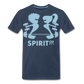 Camiseta Premium 150 Azul Marino (Hombre) - Spiritof Gym SkyBlue Shapes - navy