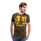 Camiseta Premium 150 Marrón (Hombre) - Spiritof Gym YellowGold Shapes - noble brown