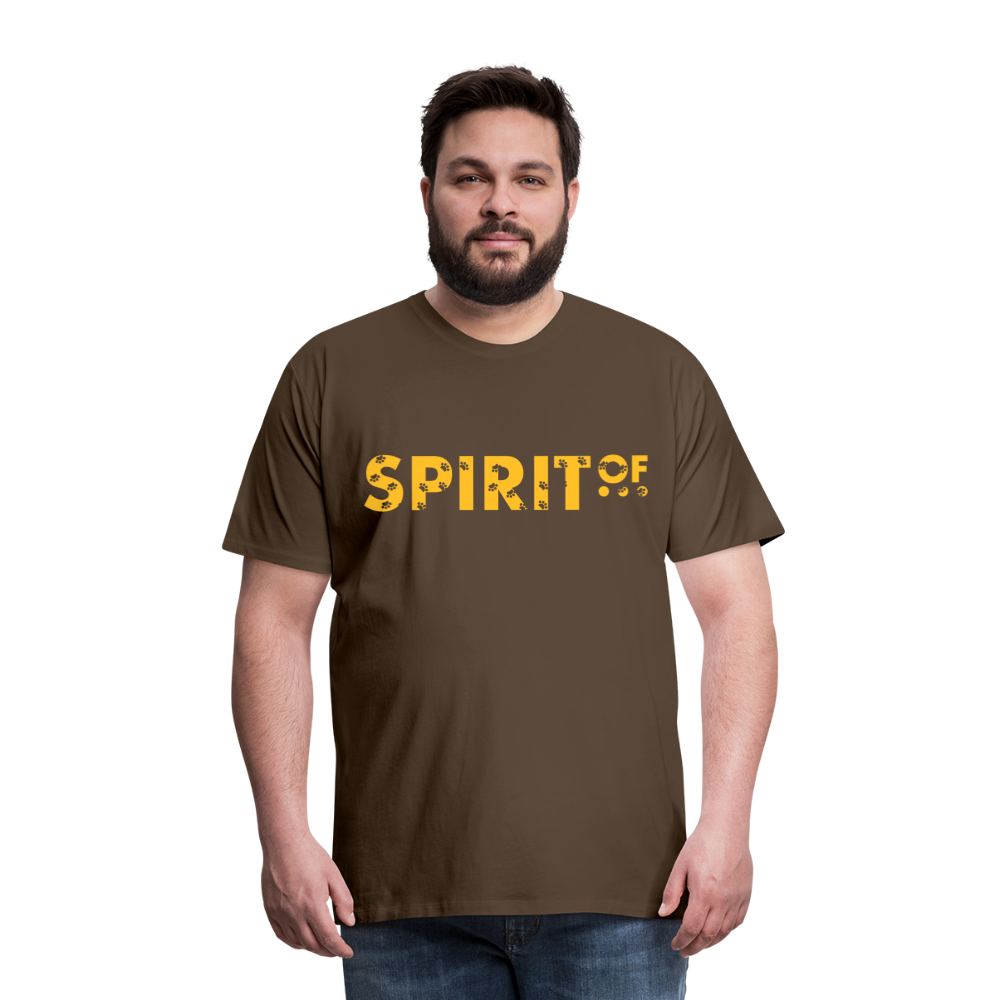 Camiseta Premium 150 Marrón (Hombre) - Spiritof Animal YellowGold Shapes - noble brown