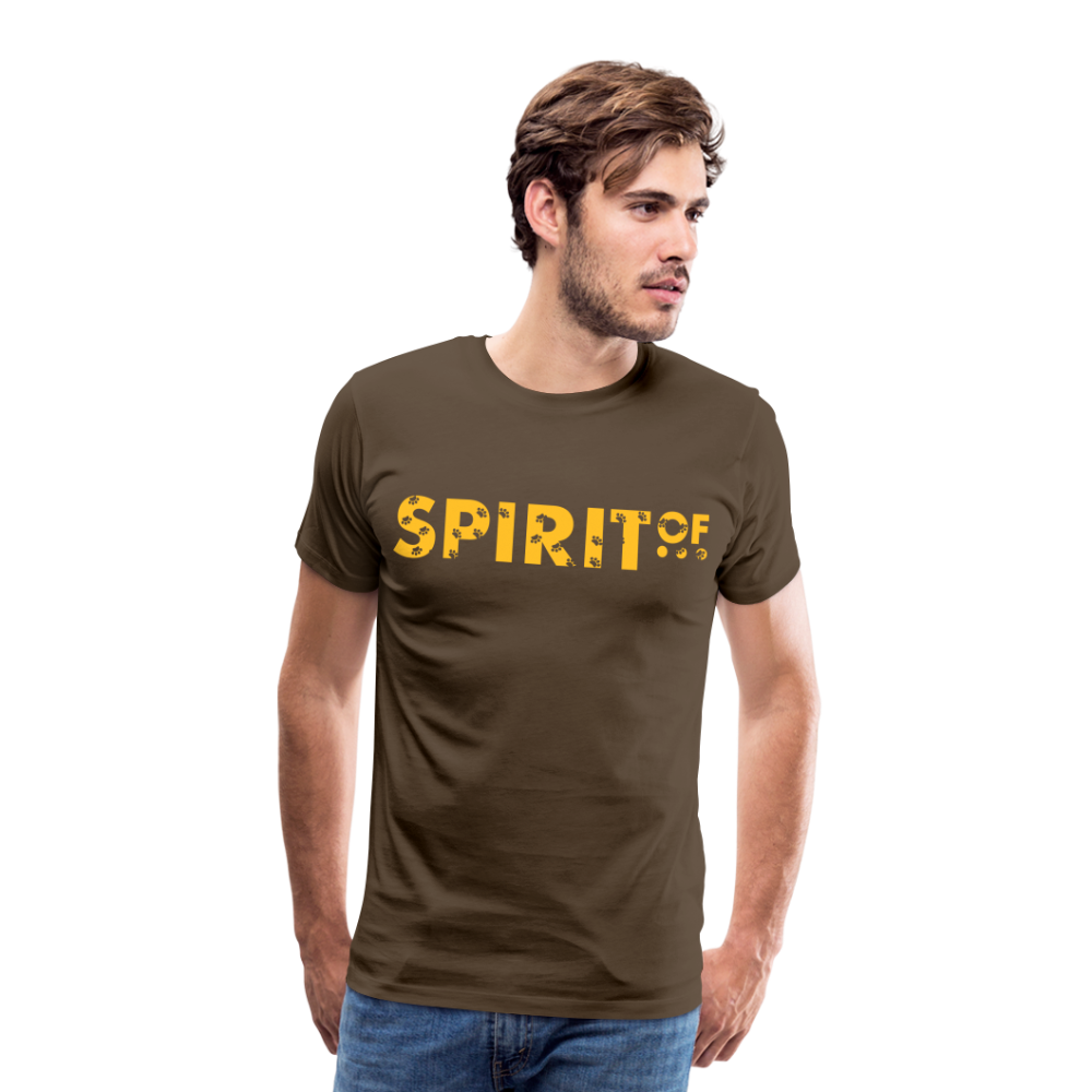 Camiseta Premium 150 Marrón (Hombre) - Spiritof Animal YellowGold Shapes - noble brown