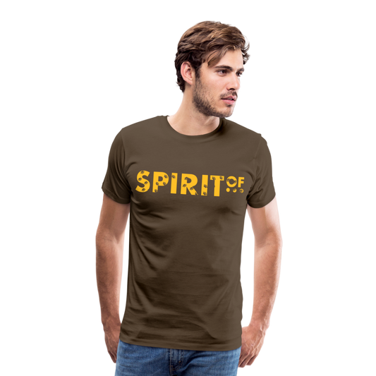 Camiseta Premium 150 Marrón (Hombre) - Spiritof Animal YellowGold Shapes - noble brown