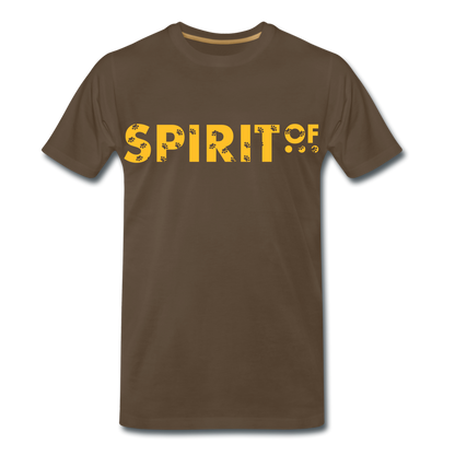 Camiseta Premium 150 Marrón (Hombre) - Spiritof Animal YellowGold Shapes - noble brown