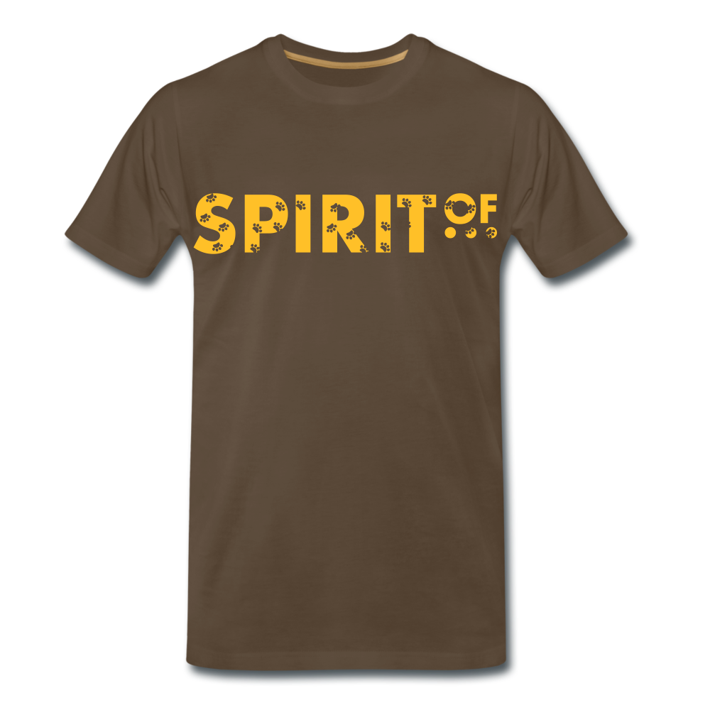 Camiseta Premium 150 Marrón (Hombre) - Spiritof Animal YellowGold Shapes - noble brown