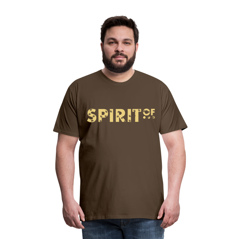 Camiseta Premium 150 Marrón (Hombre) - Spiritof Animal Cream Shapes - noble brown