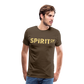 Camiseta Premium 150 Marrón (Hombre) - Spiritof Animal Cream Shapes - noble brown