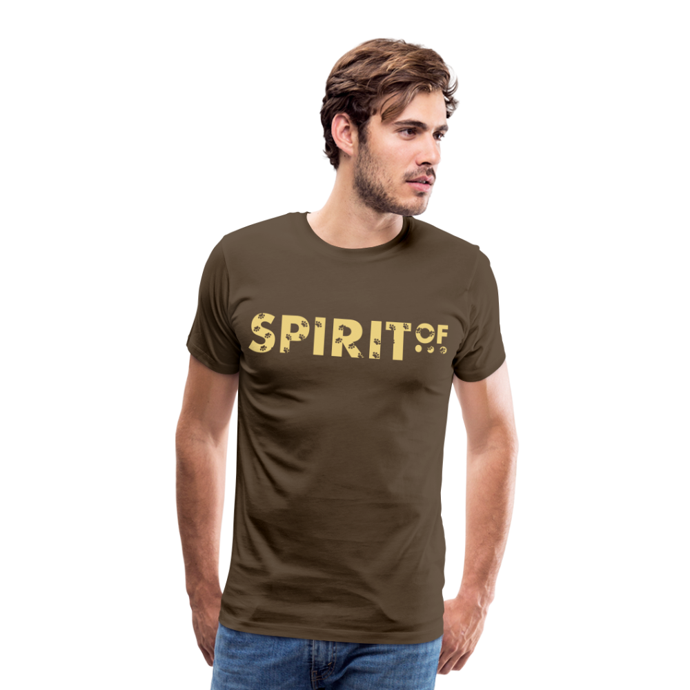 Camiseta Premium 150 Marrón (Hombre) - Spiritof Animal Cream Shapes - noble brown