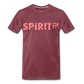 Camiseta Premium 150 Rojo Burdeos Salpicado (Hombre) - Spiritof Animal Pink Shapes - heather burgundy