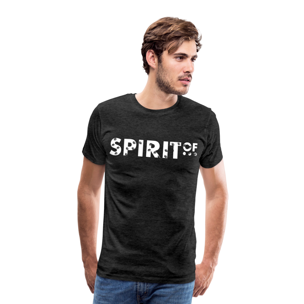 Camiseta Premium 150 Antracita (Hombre) - Spiritof Animal White Shapes - charcoal grey
