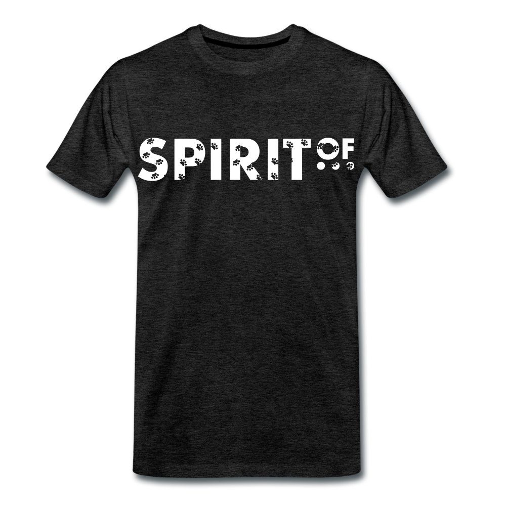 Camiseta Premium 150 Antracita (Hombre) - Spiritof Animal White Shapes - charcoal grey