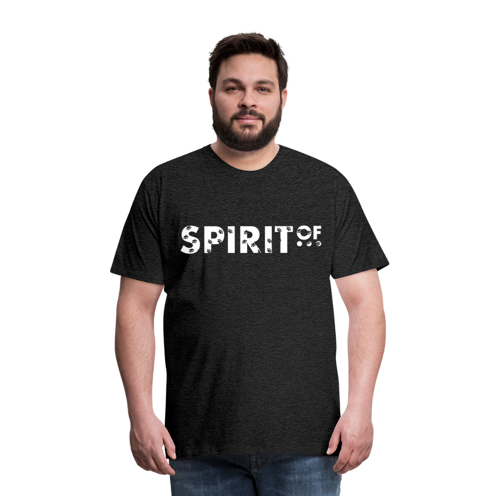 Camiseta Premium 150 Antracita (Hombre) - Spiritof Animal White Shapes - charcoal grey
