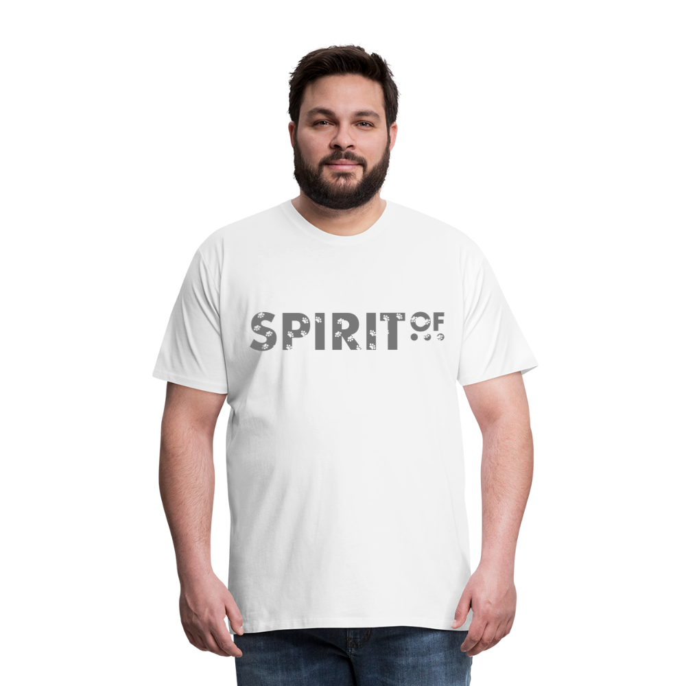 Camiseta Premium 150 Blanca (Hombre) - Spiritof Animal Grey Shapes - white