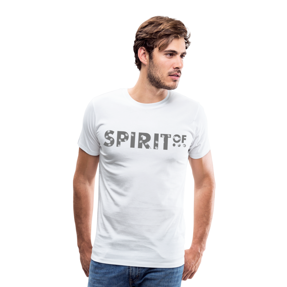 Camiseta Premium 150 Blanca (Hombre) - Spiritof Animal Grey Shapes - white